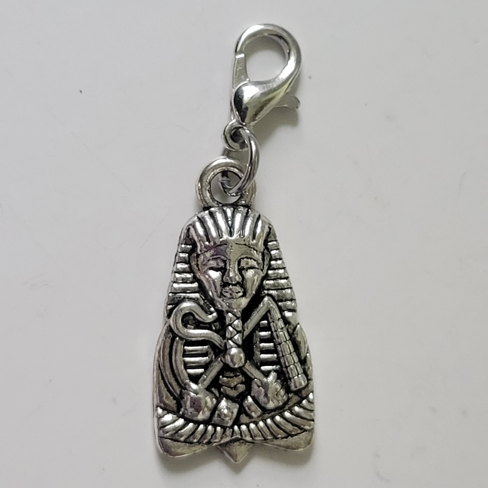 Clip On king Tut Egyptian pharaoh charms planner bracelet dreadlocks beads